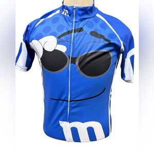 Blue M&M Cycling Jersey adult large